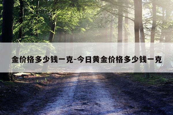 金价格多少钱一克-今日黄金价格多少钱一克