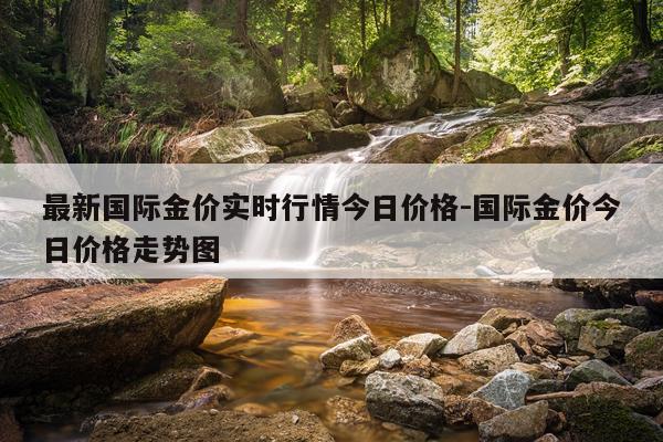 最新国际金价实时行情今日价格-国际金价今日价格走势图