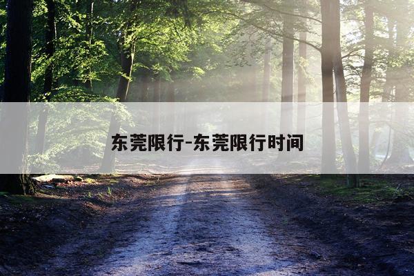 东莞限行-东莞限行时间