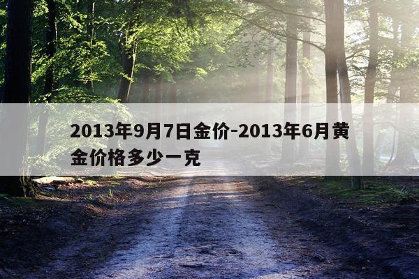 2013年9月7日金价-2013年6月黄金价格多少一克