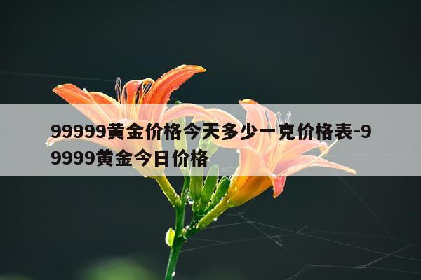 99999黄金价格今天多少一克价格表-99999黄金今日价格