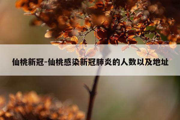 仙桃新冠-仙桃感染新冠肺炎的人数以及地址