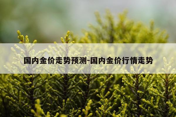 国内金价走势预测-国内金价行情走势