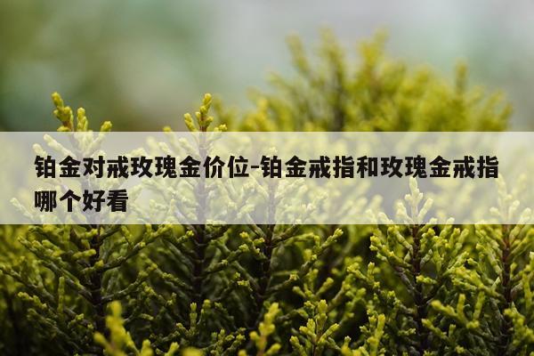 铂金对戒玫瑰金价位-铂金戒指和玫瑰金戒指哪个好看