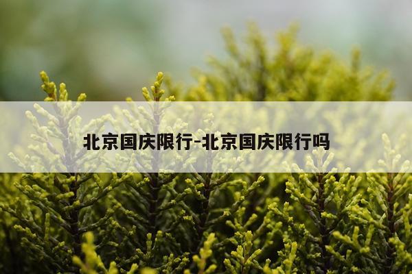 北京国庆限行-北京国庆限行吗