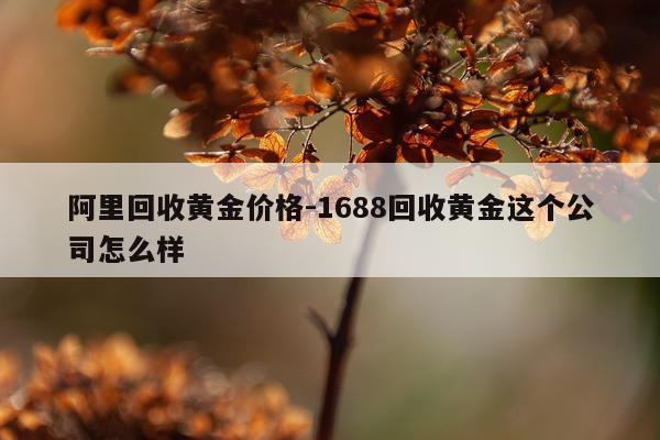 阿里回收黄金价格-1688回收黄金这个公司怎么样