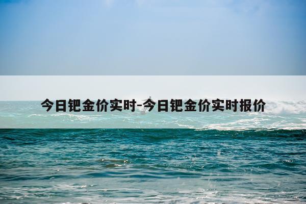 今日钯金价实时-今日钯金价实时报价