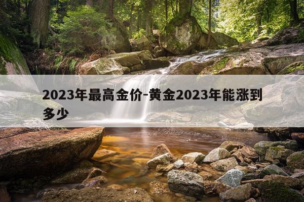 2023年最高金价-黄金2023年能涨到多少