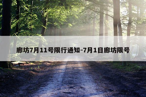 廊坊7月11号限行通知-7月1日廊坊限号