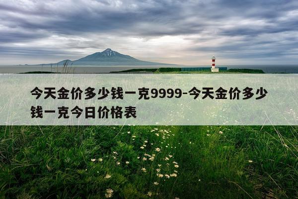 今天金价多少钱一克9999-今天金价多少钱一克今日价格表