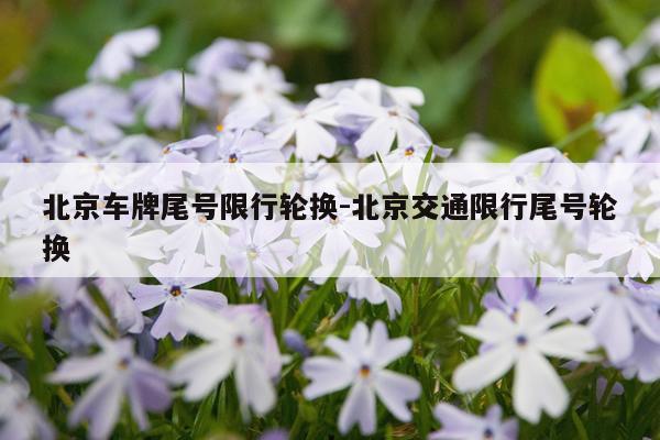 北京车牌尾号限行轮换-北京交通限行尾号轮换