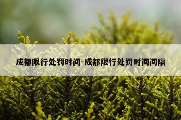 成都限行处罚时间-成都限行处罚时间间隔