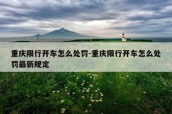 重庆限行开车怎么处罚-重庆限行开车怎么处罚最新规定
