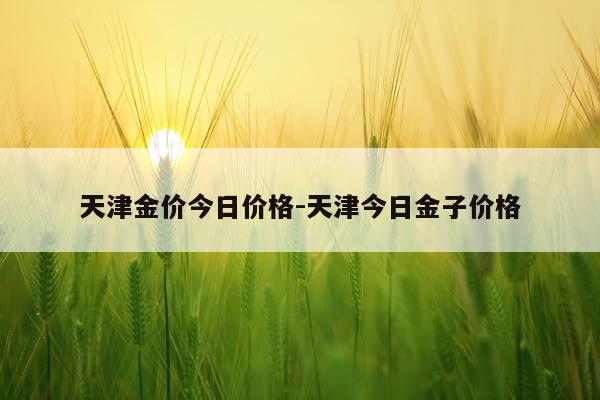 天津金价今日价格-天津今日金子价格