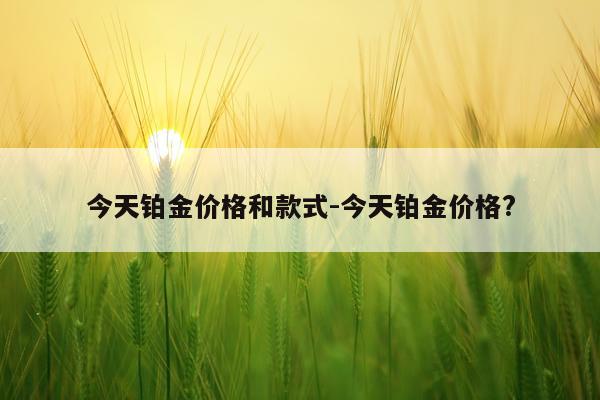 今天铂金价格和款式-今天铂金价格?