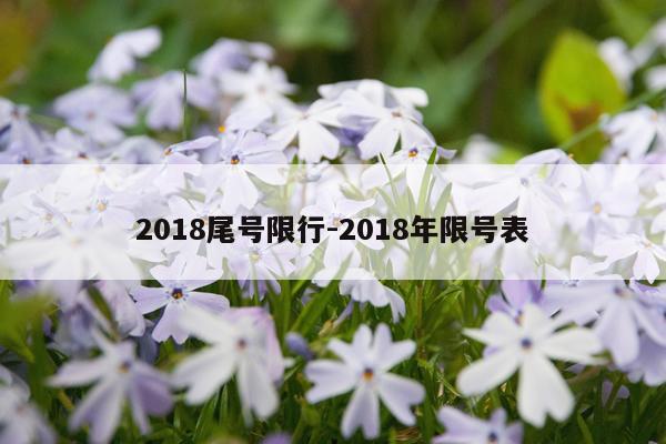 2018尾号限行-2018年限号表