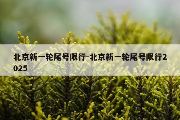 北京新一轮尾号限行-北京新一轮尾号限行2025