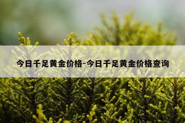 今日千足黄金价格-今日千足黄金价格查询