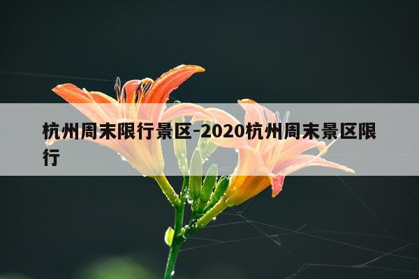 杭州周末限行景区-2020杭州周末景区限行