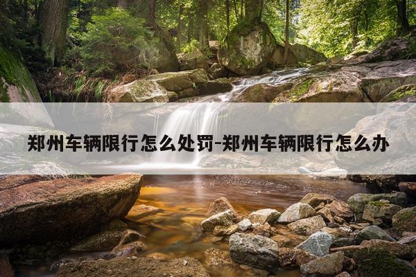 郑州车辆限行怎么处罚-郑州车辆限行怎么办