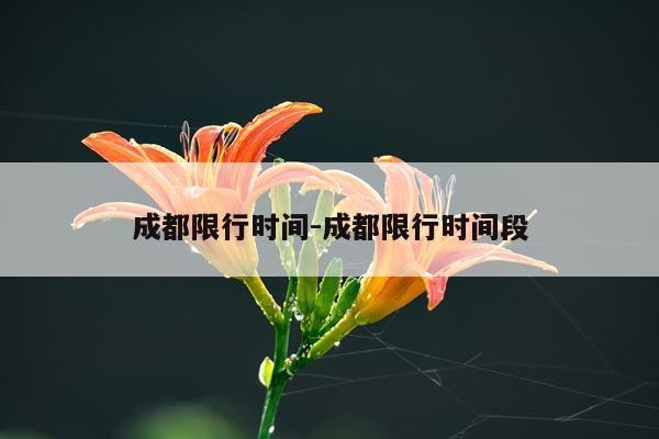 成都限行时间-成都限行时间段