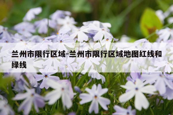 兰州市限行区域-兰州市限行区域地图红线和绿线