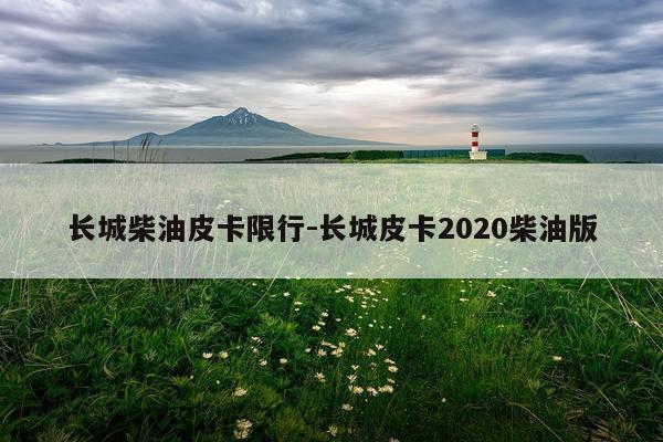 长城柴油皮卡限行-长城皮卡2020柴油版