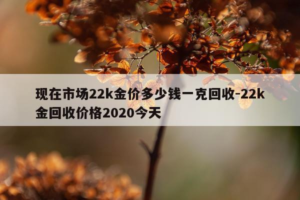 现在市场22k金价多少钱一克回收-22k金回收价格2020今天