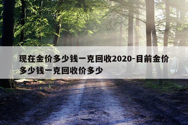 现在金价多少钱一克回收2020-目前金价多少钱一克回收价多少
