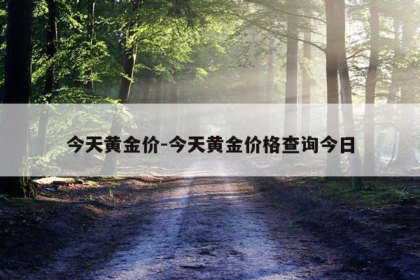 今天黄金价-今天黄金价格查询今日