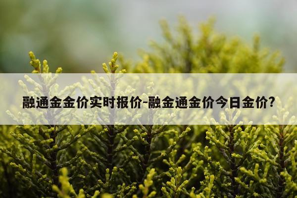融通金金价实时报价-融金通金价今日金价?