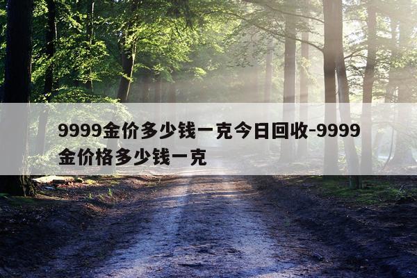 9999金价多少钱一克今日回收-9999金价格多少钱一克