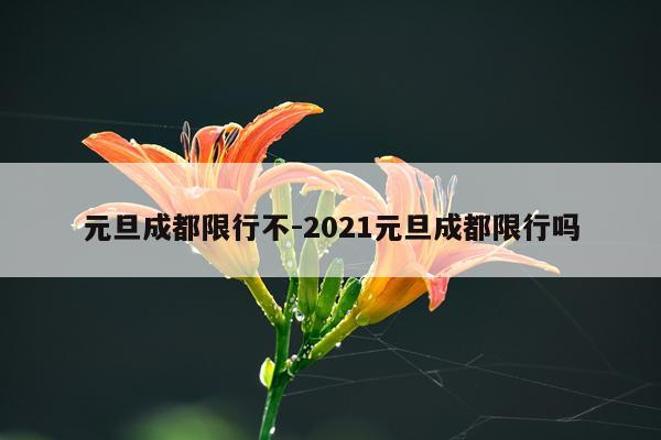 元旦成都限行不-2021元旦成都限行吗