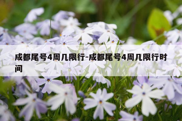 成都尾号4周几限行-成都尾号4周几限行时间