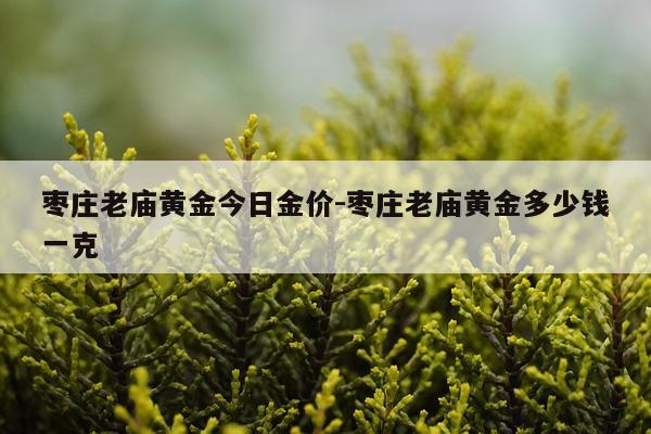 枣庄老庙黄金今日金价-枣庄老庙黄金多少钱一克