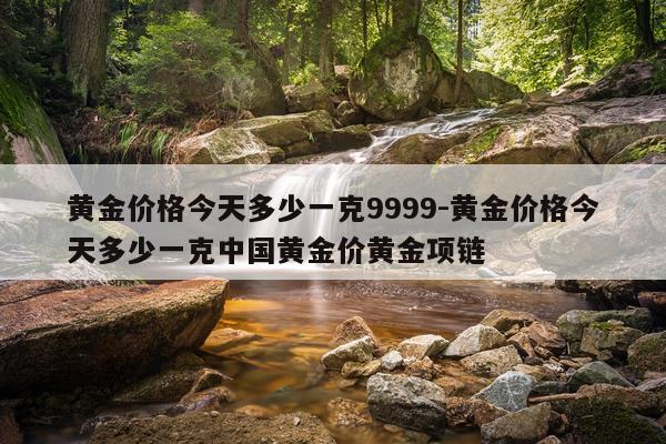 黄金价格今天多少一克9999-黄金价格今天多少一克中国黄金价黄金项链