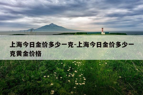上海今日金价多少一克-上海今日金价多少一克黄金价格