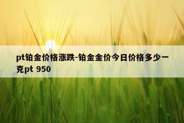 pt铂金价格涨跌-铂金金价今日价格多少一克pt 950