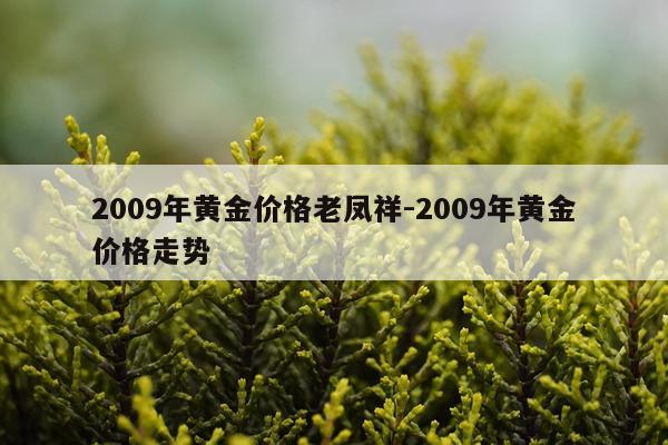 2009年黄金价格老凤祥-2009年黄金价格走势