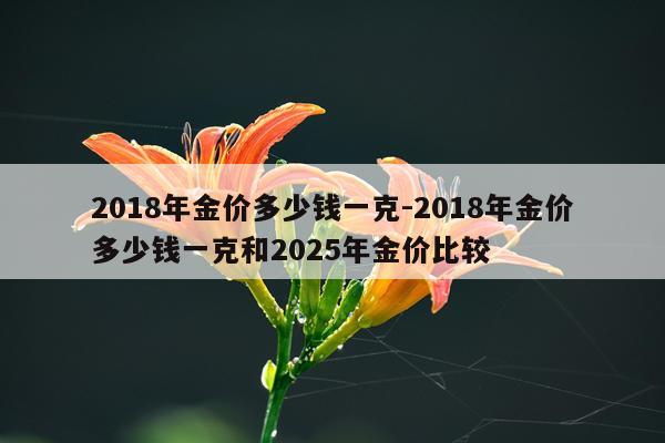 2018年金价多少钱一克-2018年金价多少钱一克和2025年金价比较