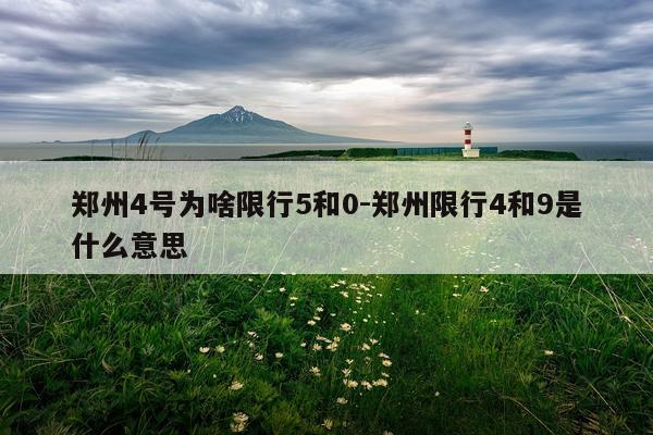 郑州4号为啥限行5和0-郑州限行4和9是什么意思