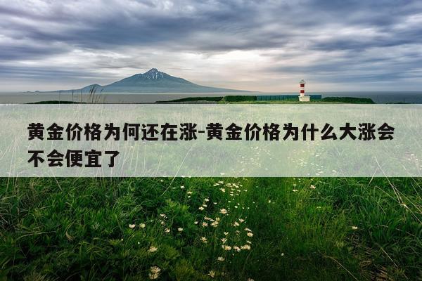 黄金价格为何还在涨-黄金价格为什么大涨会不会便宜了