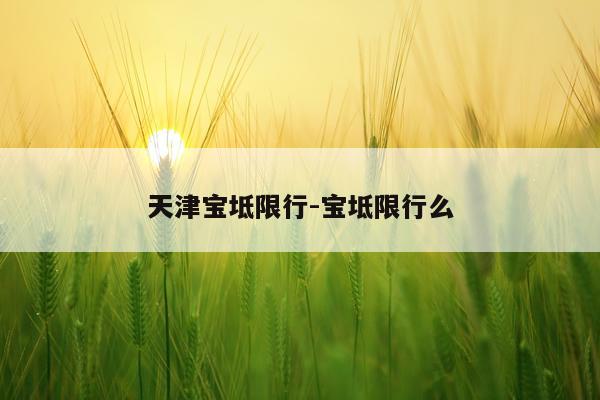 天津宝坻限行-宝坻限行么