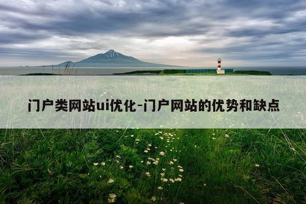 门户类网站ui优化-门户网站的优势和缺点