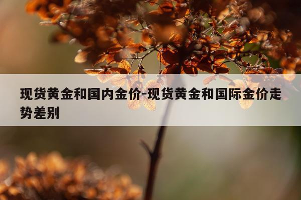 现货黄金和国内金价-现货黄金和国际金价走势差别