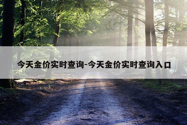 今天金价实时查询-今天金价实时查询入口