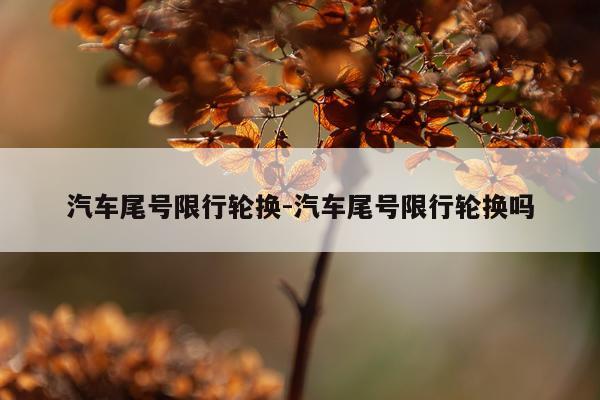 汽车尾号限行轮换-汽车尾号限行轮换吗