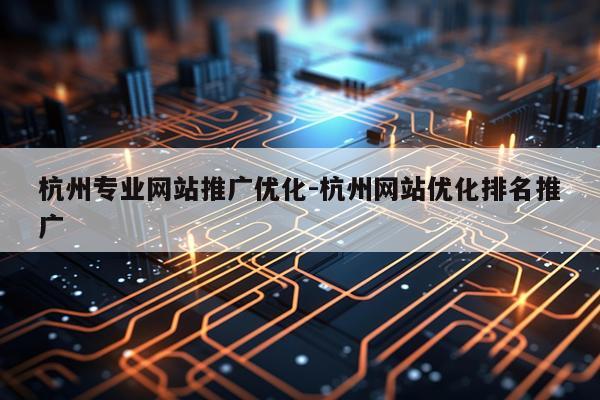 杭州专业网站推广优化-杭州网站优化排名推广