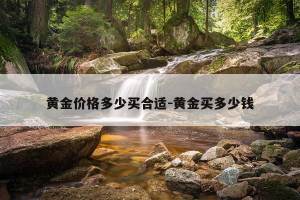 黄金价格多少买合适-黄金买多少钱