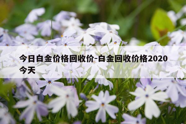 今日白金价格回收价-白金回收价格2020今天